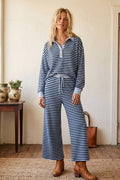 Soft Touch Lightweight Stripe Wide Leg Set
