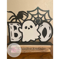 Spider Boo Ghost Shelf Sitter Sign DIY Kit