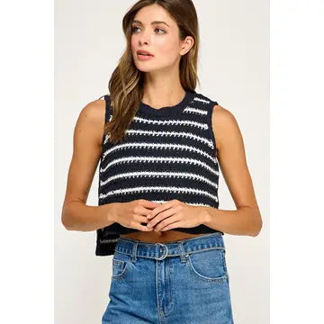 Striped Knit Top
