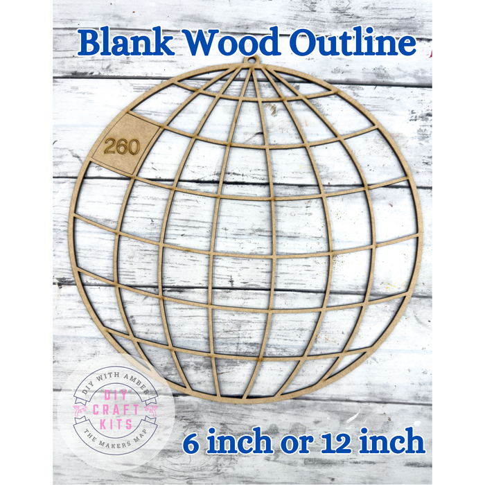 Style 260 Disco Ball Laser Cut Outline Frame Blank