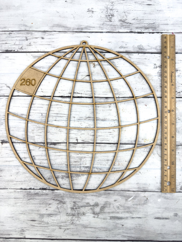 Style 260 Disco Ball Laser Cut Outline Frame Blank