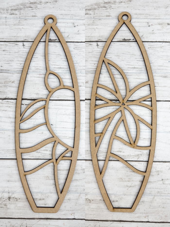 Style 90 Surf Boards Laser Cut Outline Frame Blank