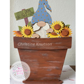 Sunflower Gnome tab Insert for Interchangeable bases DIY Craft Kit