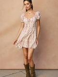 Sweet Magnolia Puff Sleeve Mini Dress