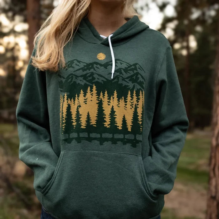 Tamarack Trees Unisex Hoodie - Heather Forest