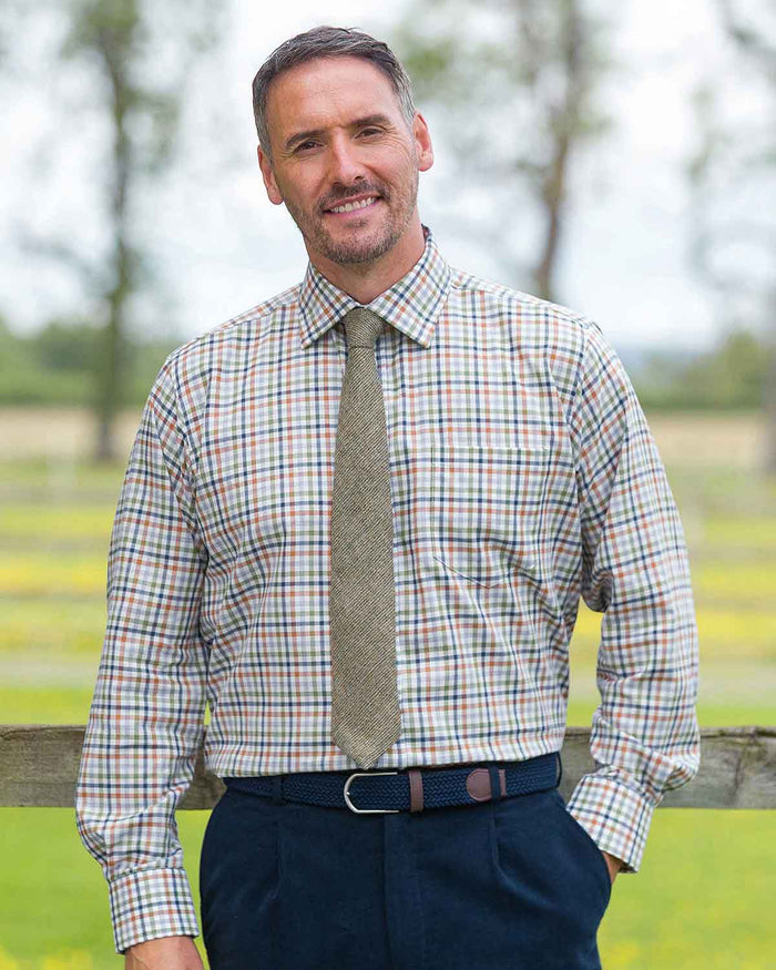 Tattersall Check Cotton & Wool Shirt - Keswick - Country Collection