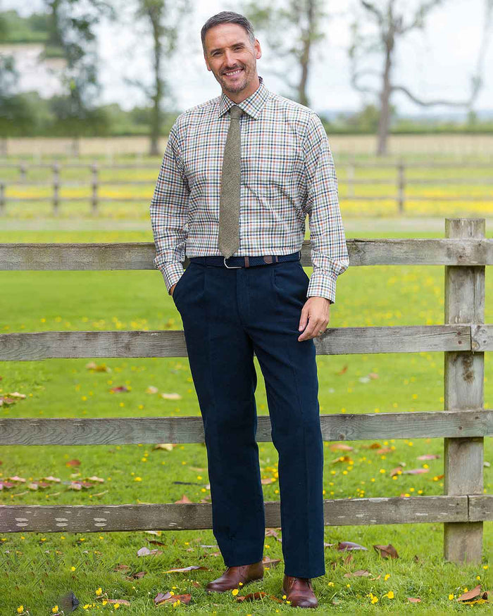 Keswick Tattersall Check Cotton & Wool Shirt - Image 3 - Country Collection