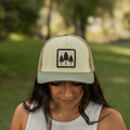 Three Tree Tri Tone Trucker- Butter/Sage