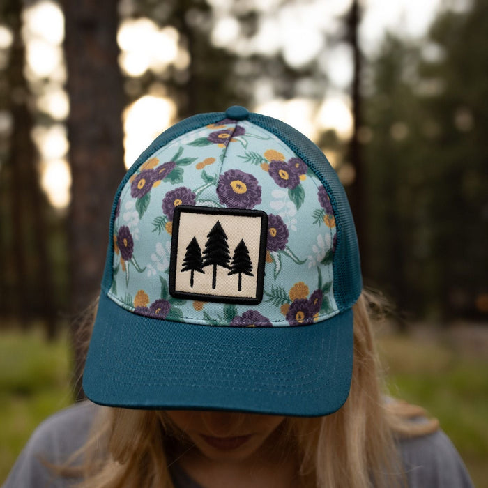 Three Tree Tri Tone Trucker- Fall Floral