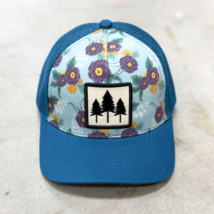 Three Tree Tri Tone Trucker- Fall Floral