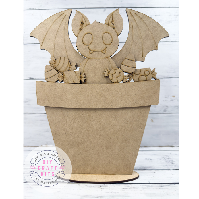 Vampire Bat and Candy Halloween Slot Interchangeable bases DIY Craft Kit