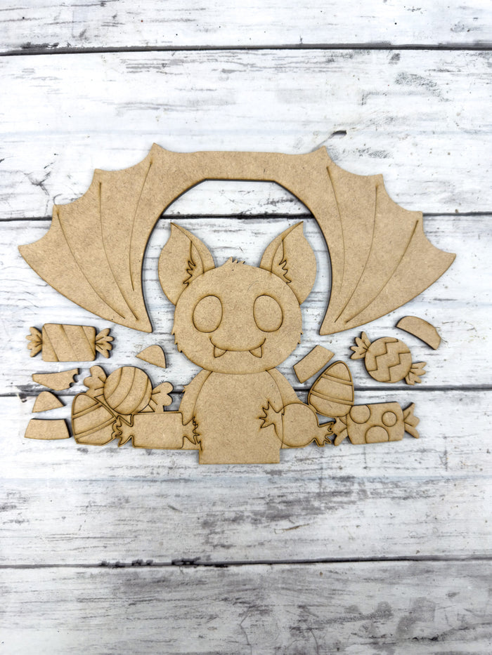 Vampire Bat and Candy Halloween Slot Interchangeable bases DIY Craft Kit