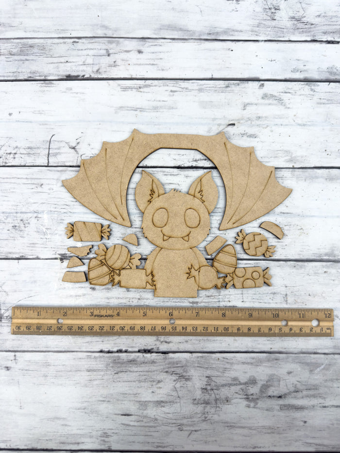 Vampire Bat and Candy Halloween Slot Interchangeable bases DIY Craft Kit