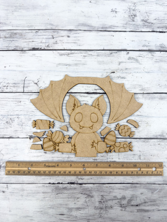 Vampire Bat and Candy Halloween Slot Interchangeable bases DIY Craft Kit