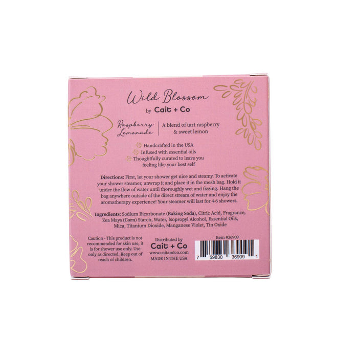 Wild Blossom: Shower Steamer - Raspberry & Sweet Lemon