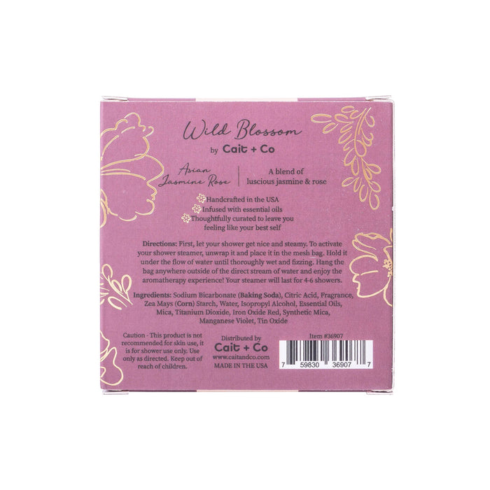 Wild Blossom: Shower Steamer- White Tea & Asian Jasmine Rose