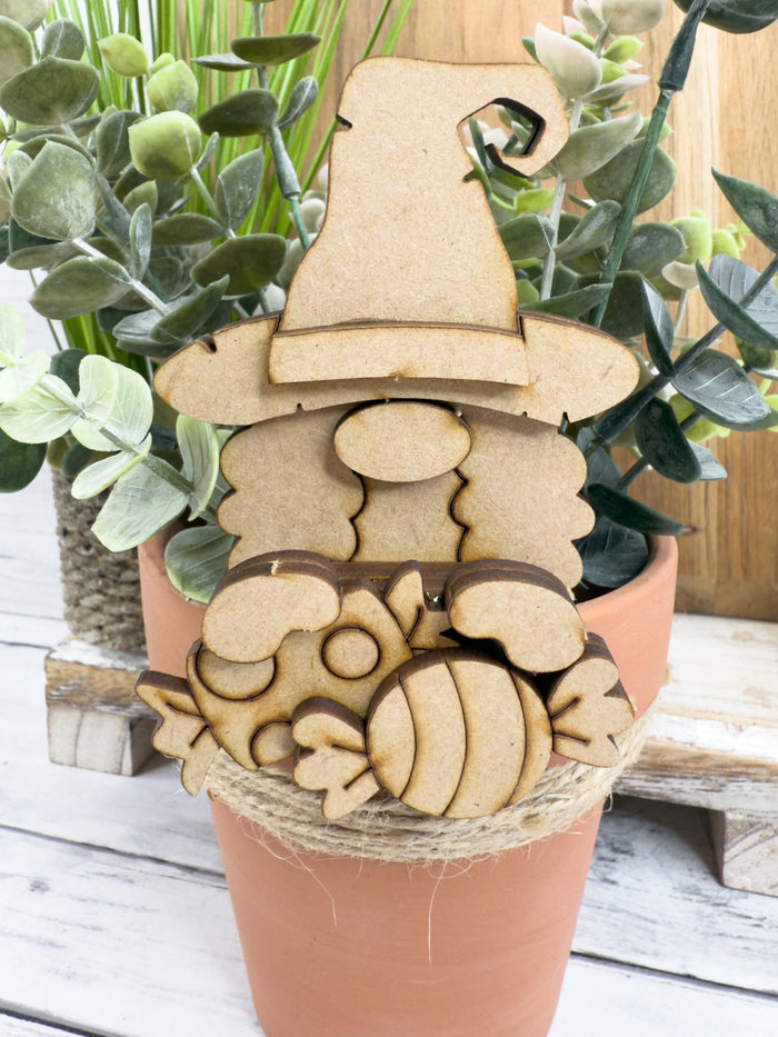 Witch Hat Girl Gnome with Candy Hugger Kit