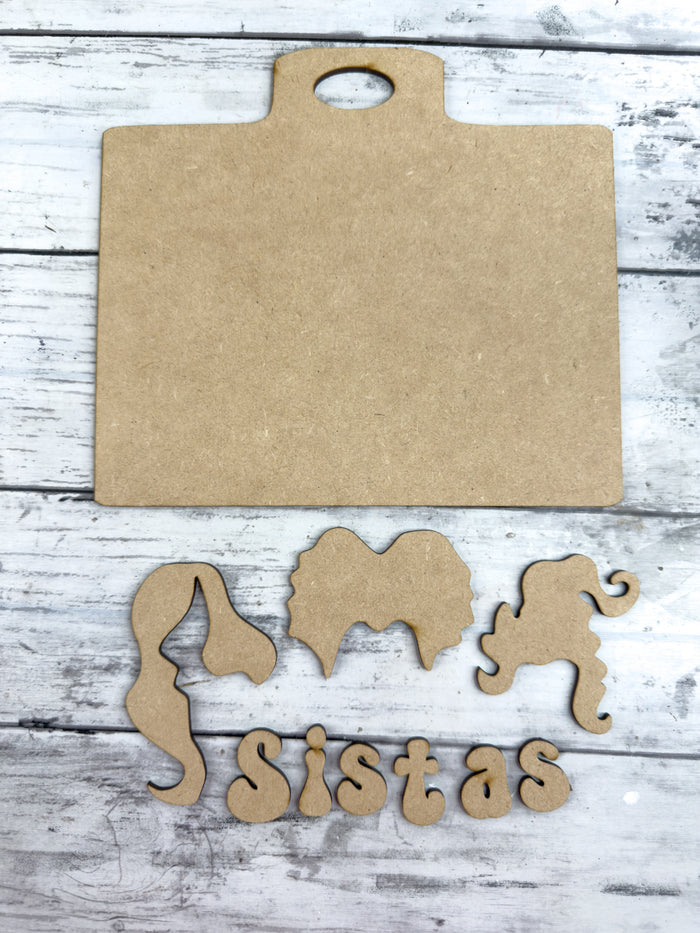Witch Sistas Cutting Board DIY Kit
