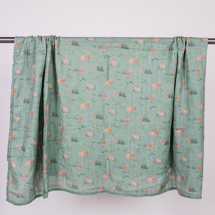 Woodland Buck Muslin Swaddle