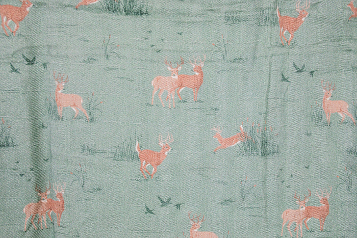 Woodland Buck Muslin Swaddle