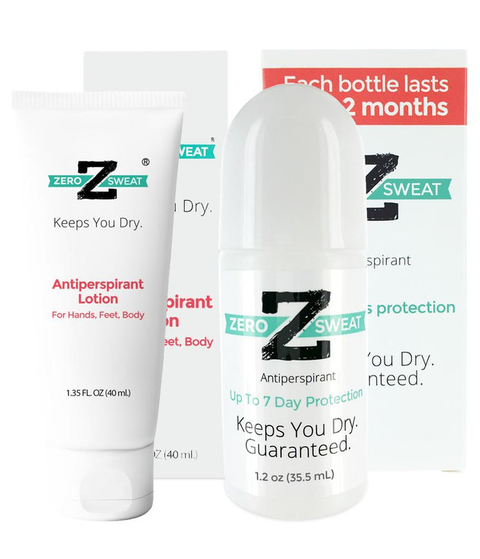 ZeroSweat Antiperspirant Roll-on and Lotion Combo Pack